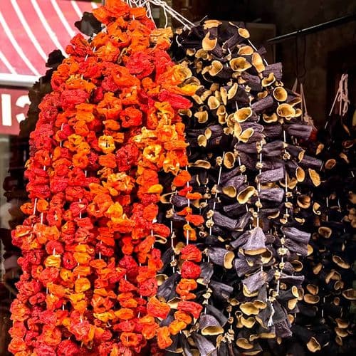 Dry Red Pepper and Eggplant