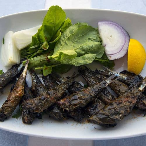 Sardines Stuffed in Vine Leaves