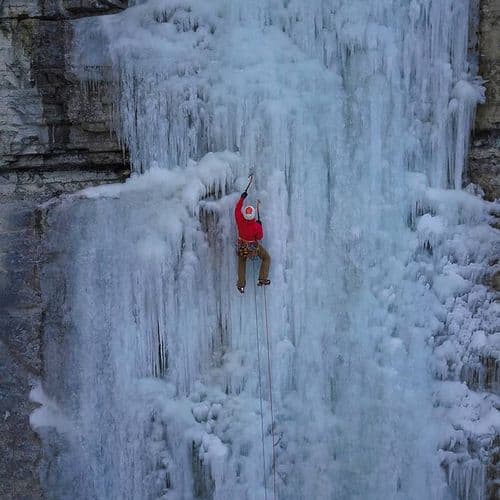 Frozen Uzundere Waterfall