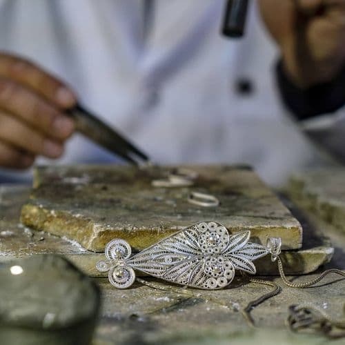 Telkari Silver Filigree Embroidery