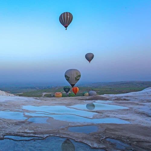 Sunset Balloon Tour and Paragliding in Pamukkale